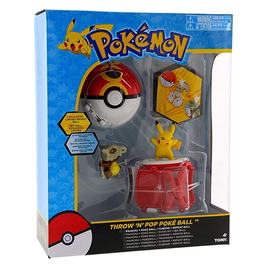 Tomy Pokemon Throw 'N' Pop Duel Pikachu Pokeball & Cubone Repeat Ball Figure Set